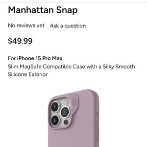 ZAGG Manhattan Snap Lavender Case for iPhone 15 Pro Max